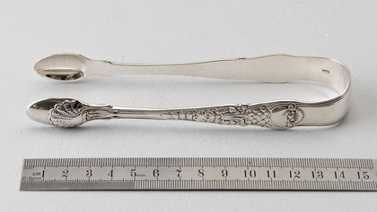 Coburg Pattern Georgian Silver Sugar  Tongs